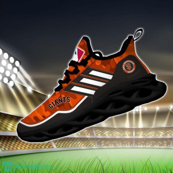 MLB San Francisco Giants Camo Pattern Personalized Name Max Soul Chunky Sneakers For Men Women Product Photo 2