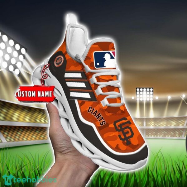 MLB San Francisco Giants Camo Pattern Personalized Name Max Soul Chunky Sneakers For Men Women Product Photo 6