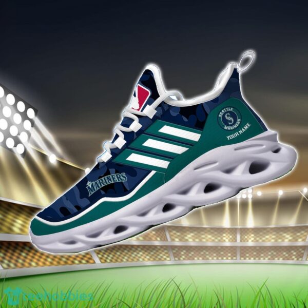 MLB Seattle Mariners Camo Pattern Personalized Name Max Soul Chunky Sneakers For Men Women Product Photo 3