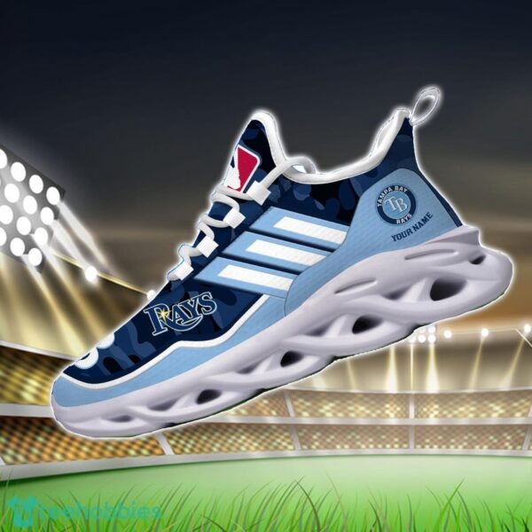 MLB Tampa Bay Rays Camo Pattern Personalized Name Max Soul Chunky Sneakers For Men Women Product Photo 3