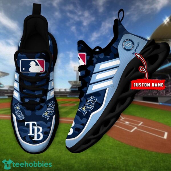 MLB Tampa Bay Rays Camo Pattern Personalized Name Max Soul Chunky Sneakers For Men Women Product Photo 4