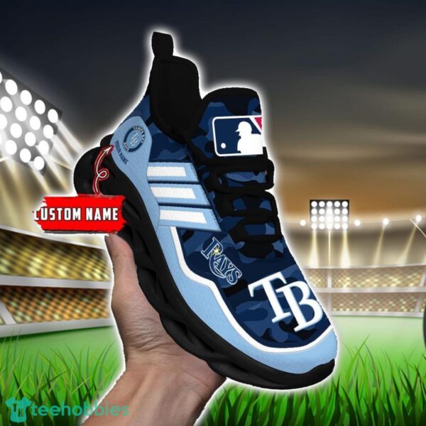 MLB Tampa Bay Rays Camo Pattern Personalized Name Max Soul Chunky Sneakers For Men Women Product Photo 5