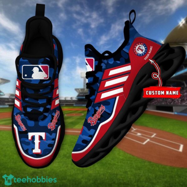 MLB Texas Rangers Camo Pattern Personalized Name Max Soul Chunky Sneakers For Men Women Product Photo 4