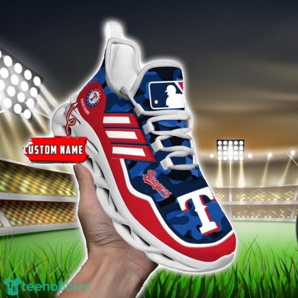 MLB Texas Rangers Camo Pattern Personalized Name Max Soul Chunky Sneakers For Men Women Product Photo 6