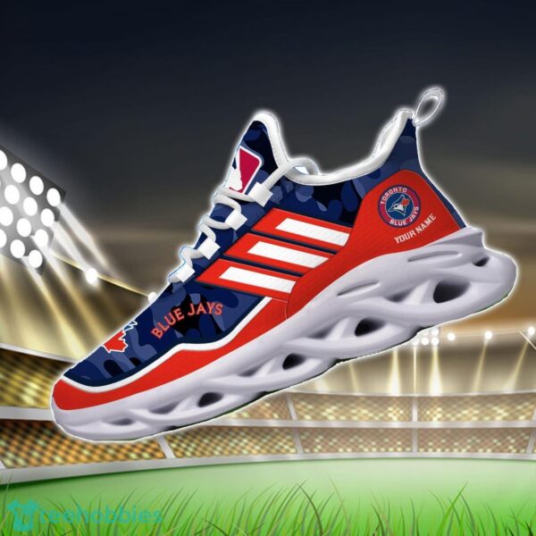 MLB Toronto Blue Jays Camo Pattern Personalized Name Max Soul Chunky Sneakers For Men Women Product Photo 3