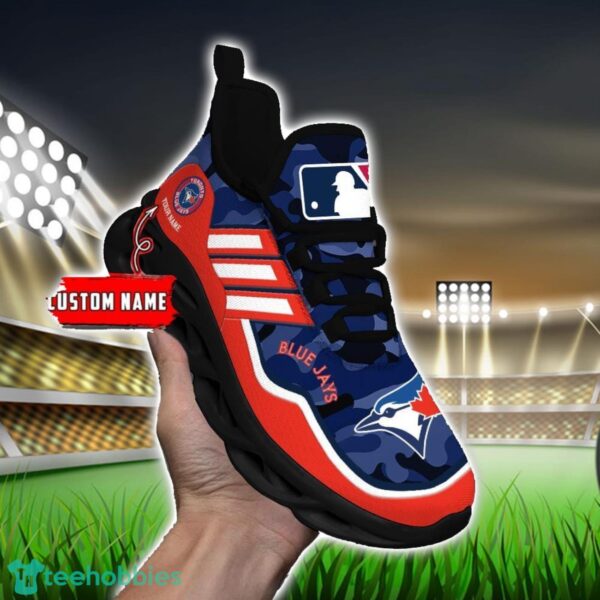 MLB Toronto Blue Jays Camo Pattern Personalized Name Max Soul Chunky Sneakers For Men Women Product Photo 5