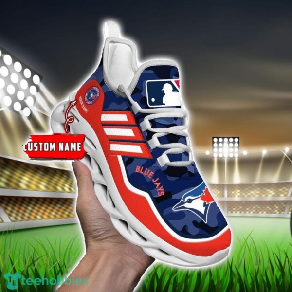 MLB Toronto Blue Jays Camo Pattern Personalized Name Max Soul Chunky Sneakers For Men Women Product Photo 6