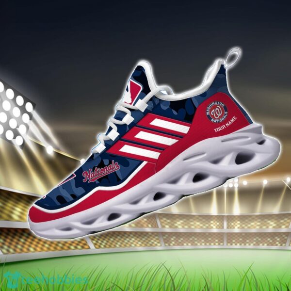MLB Washington Nationals Camo Pattern Personalized Name Max Soul Chunky Sneakers For Men Women Product Photo 3