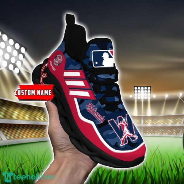MLB Washington Nationals Camo Pattern Personalized Name Max Soul Chunky Sneakers For Men Women Product Photo 5
