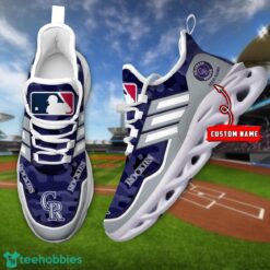 MLBColorado Rockies Camo Pattern Personalized Name Max Soul Chunky Sneakers For Men Women Product Photo 1