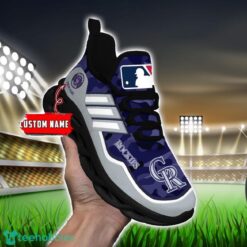 MLBColorado Rockies Camo Pattern Personalized Name Max Soul Chunky Sneakers For Men Women Product Photo 5