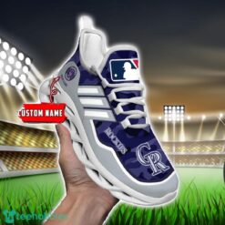MLBColorado Rockies Camo Pattern Personalized Name Max Soul Chunky Sneakers For Men Women Product Photo 6