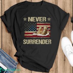 Never Surrender Gold Sneakers Pro Trump 2024 Shirt Product Photo 1