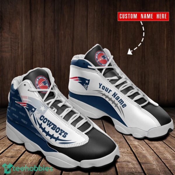 New England Patriots Custom Name Air Jordan 13 Sneakers Team Gift Men Women Shoes Product Photo 1
