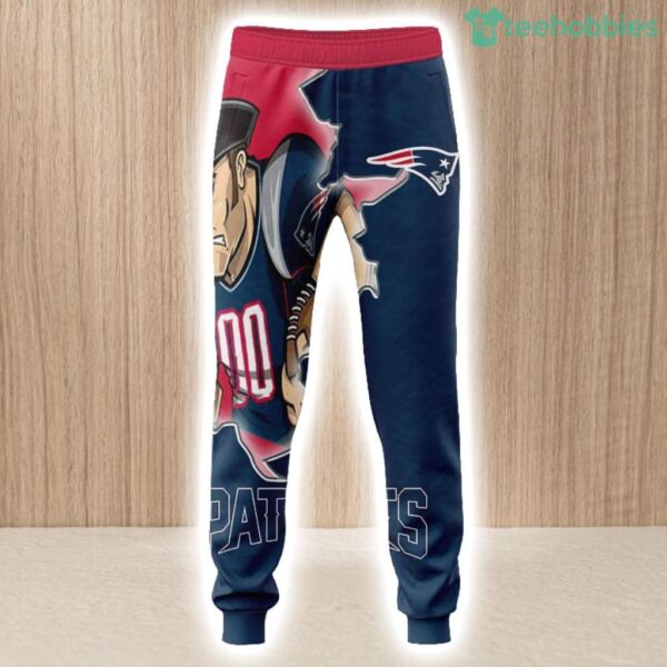 New England Patriots Hoodie 3D Style Mascot Hoodie 3D All Over Print Set Hoodie And Long Pant Product Photo 2