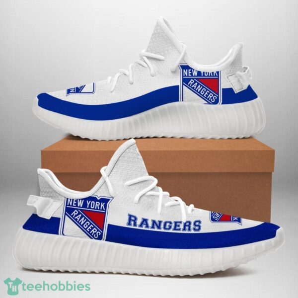 New York Rangers Yeezy Sneakers For Men And Women Sport Team Gift Product Photo 1