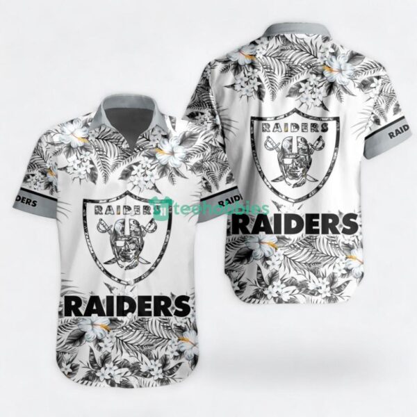 NFL Las Vegas Raiders Special Floral Tropical Hawaiian Shirt Limited Edition Product Photo 1