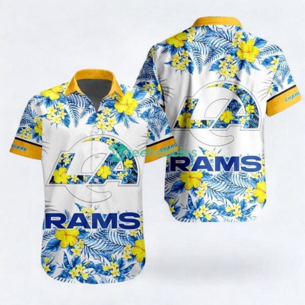 NFL Los Angeles Rams Special Floral Tropical Hawaiian Shirt Limited Edition Product Photo 1