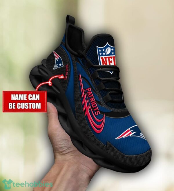 NFL New England Patriots Running Max Soul Shoes Special Sneakers Custom Name Product Photo 3