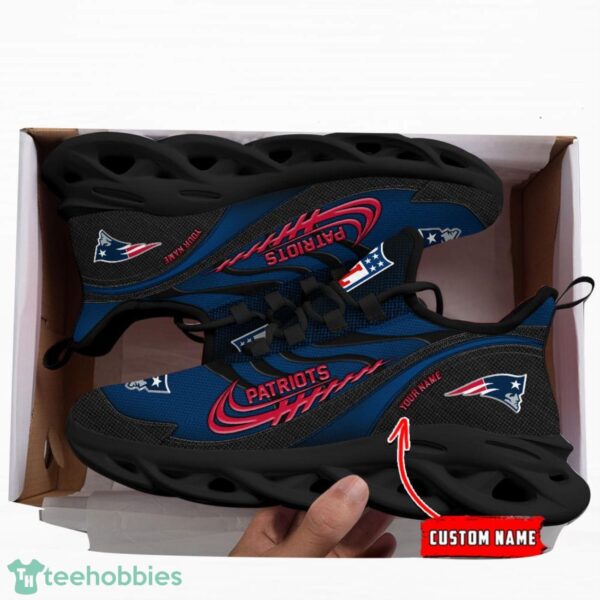 NFL New England Patriots Running Max Soul Shoes Special Sneakers Custom Name Product Photo 4