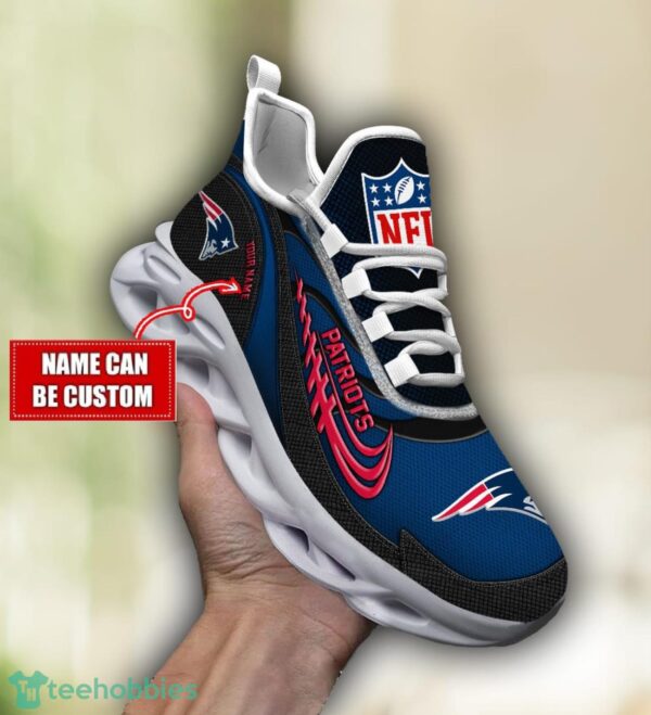 NFL New England Patriots Running Max Soul Shoes Special Sneakers Custom Name Product Photo 1
