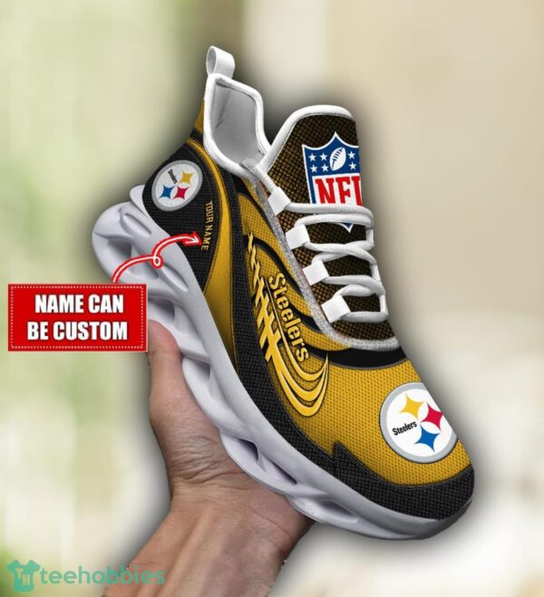 NFL Pittsburgh Steelers Running Max Soul Shoes Special Sneakers Custom Name Product Photo 3