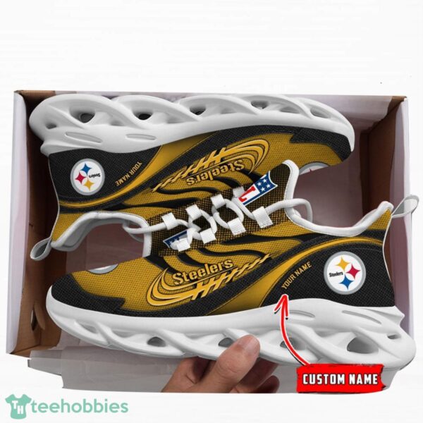 NFL Pittsburgh Steelers Running Max Soul Shoes Special Sneakers Custom Name Product Photo 4