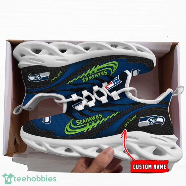 NFL Seattle Seahawks Running Max Soul Shoes Special Sneakers Custom Name Product Photo 2