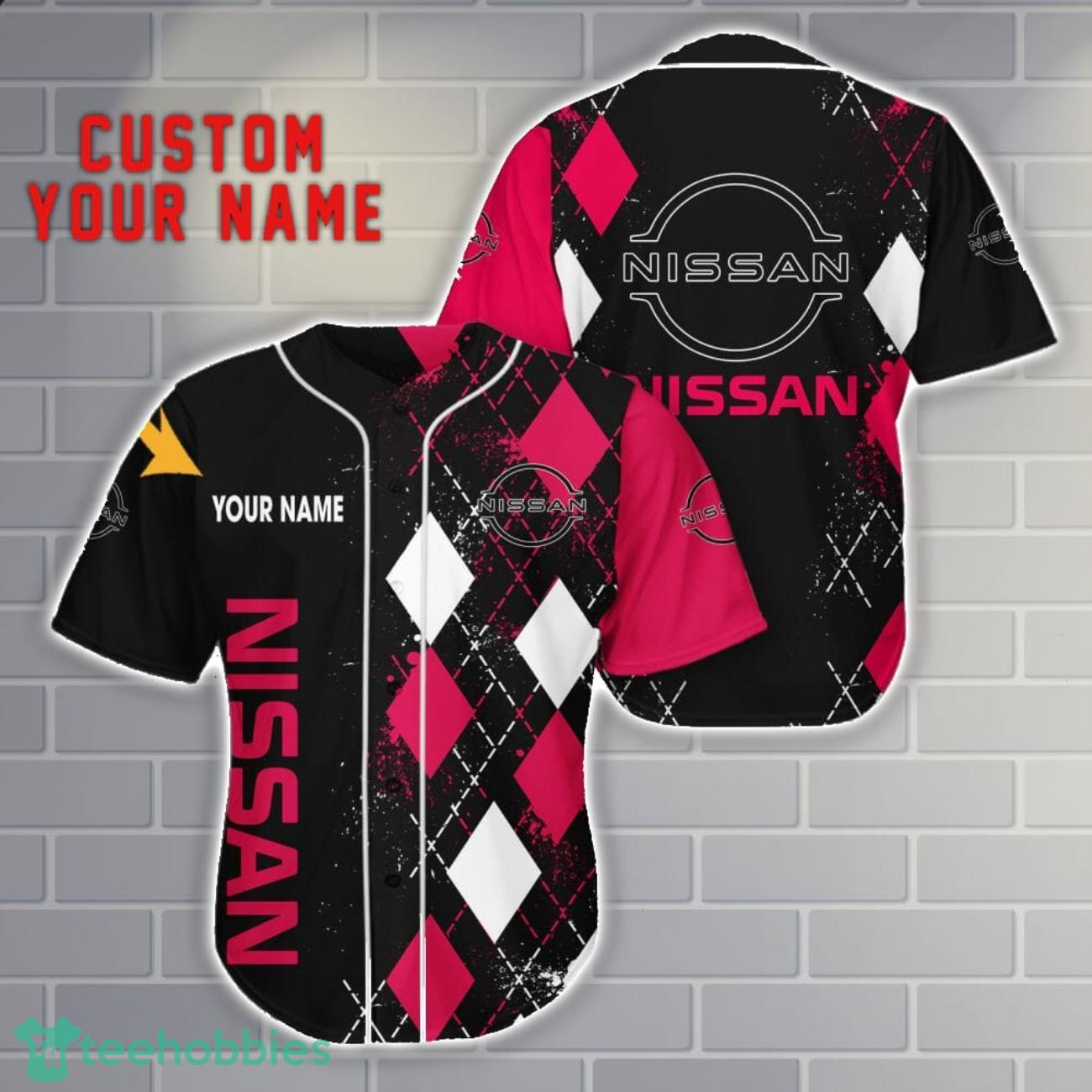 Nissan Custom Name 3D Baseball Jersey Shirt Men Women Gift image Nissan Custom Name 3D Baseball Jersey Shirt Men Women Gift Product Photo 1