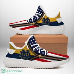 Notre Dame Fighting Irish Flag Pattern Yeezy Sneakers For Men And Women Product Photo 2