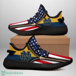Notre Dame Fighting Irish Flag Pattern Yeezy Sneakers For Men And Women Product Photo 1