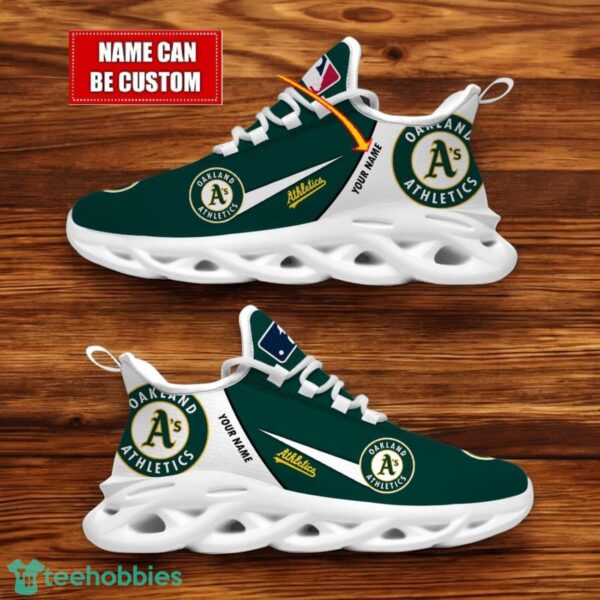Oakland Athletics Team Logo Personalized Name MLB Max Soul Shoes For Men Women Sport Gift Product Photo 1