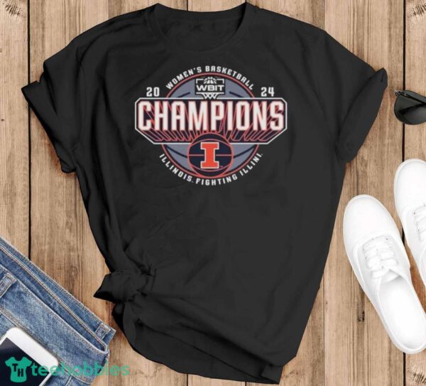 Official Illinois Fighting Illini 2024 WBIT Champions T-Shirt - Black T-Shirt