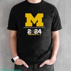 Official michigan Wolverines Logo National Champions 2024 Undefeated 15-0 Shirt - Black Unisex T-Shirt