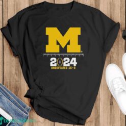 Official michigan Wolverines Logo National Champions 2024 Undefeated 15-0 Shirt - Black T-Shirt