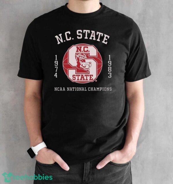 Official Nc State Wolfpack 1974 And 1983 NCAA National Champions Shirt - Black Unisex T-Shirt