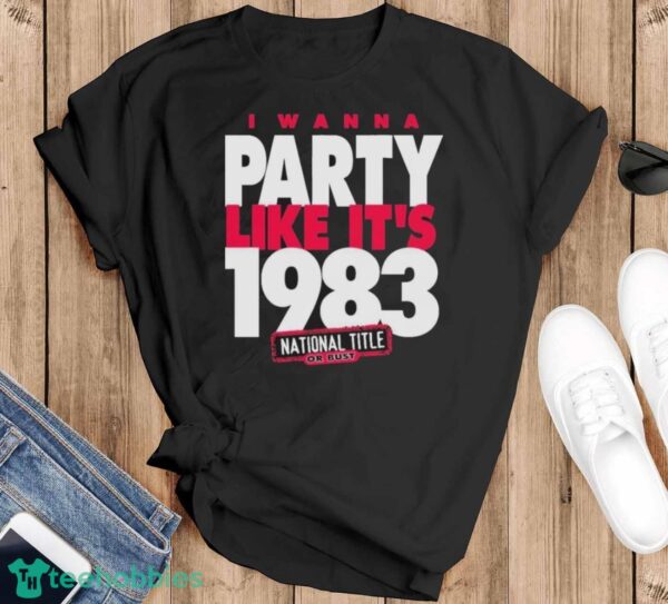 Official NC State Wolfpack I Wanna Party Like It’s 1983 T-Shirt - Black T-Shirt