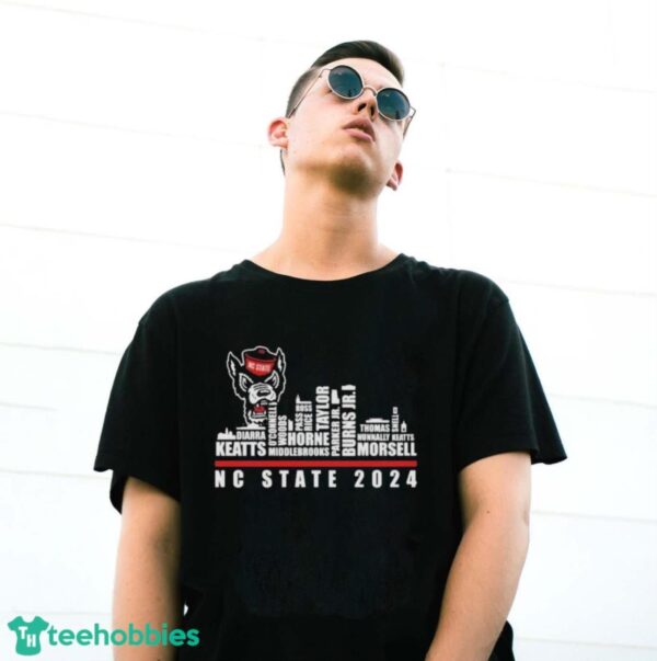 Official NC State Wolfpack Skyline Players Name 2024 Shirt - G500 Gildan T-Shirt