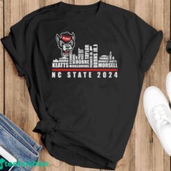 Official NC State Wolfpack Skyline Players Name 2024 Shirt - Black T-Shirt