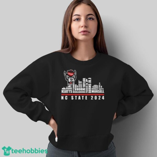 Official NC State Wolfpack Skyline Players Name 2024 Shirt - Sweatshirt