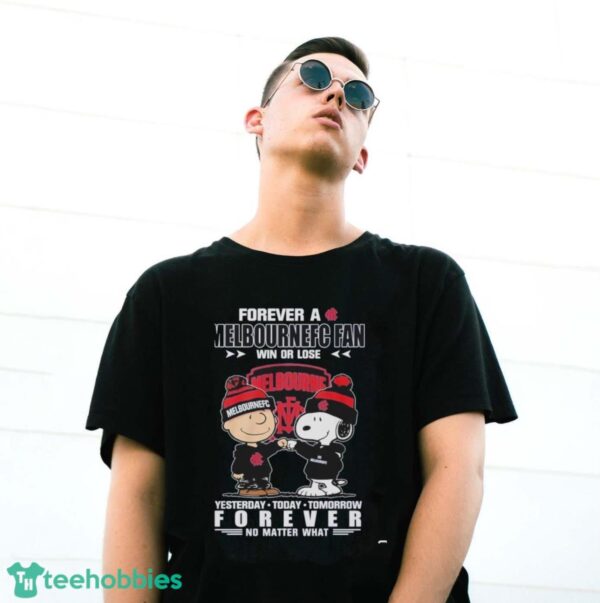 Official Original Snoopy And Charlie Brown Forever A Melbournefc T-Shirt - G500 Gildan T-Shirt