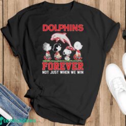 Official Peanuts Character NRL Dolphins Forever Not Just When We Win Shirt - Black T-Shirt
