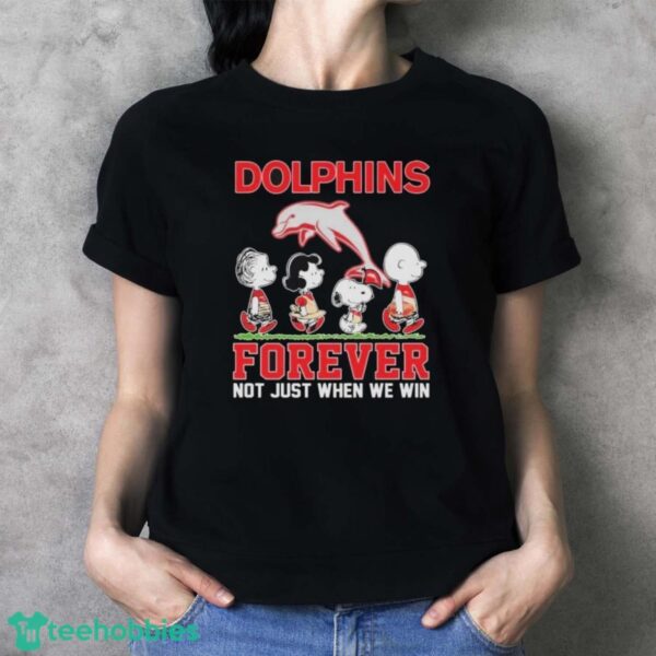 Official Peanuts Character NRL Dolphins Forever Not Just When We Win Shirt - Ladies T-Shirt