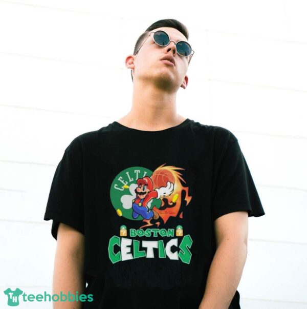 Official Super Mario NBA Basketball Boston Celtics Shirt - G500 Gildan T-Shirt