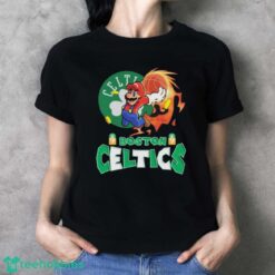 Official Super Mario NBA Basketball Boston Celtics Shirt - Ladies T-Shirt