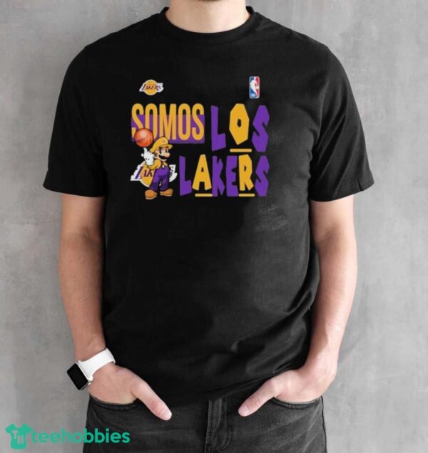Official Super Mario – Somos Los Angeles Lakers Shirt - Black Unisex T-Shirt