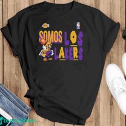 Official Super Mario – Somos Los Angeles Lakers Shirt - Black T-Shirt