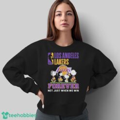 Official The Peanut Characters Abbey Road Los Angeles Lakers Forever Not Just When We Win Shirt - Sweatshirt