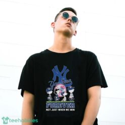Official The Peanut Characters Abbey Road New York Yankees Forever Not Just When We Win Shirt - G500 Gildan T-Shirt