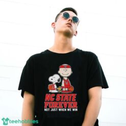 Official The Peanuts Movie Characters Nc State Wolfpack Forever Not Just When We Win Shirt - G500 Gildan T-Shirt
